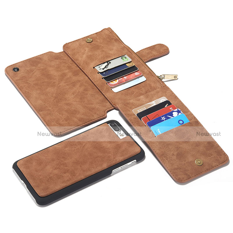 Leather Case Stands Flip Cover T02 Holder for Apple iPhone 7 Plus