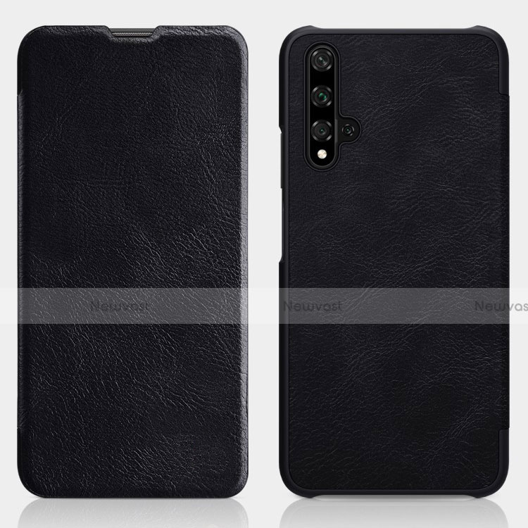 Leather Case Stands Flip Cover T02 Holder for Huawei Honor 20 Black