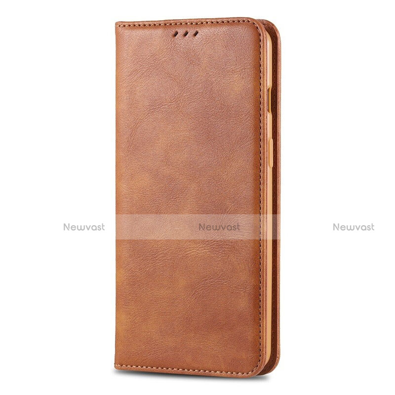 Leather Case Stands Flip Cover T02 Holder for Huawei Honor 20E Orange