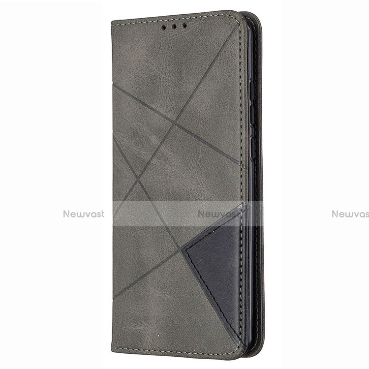 Leather Case Stands Flip Cover T02 Holder for Huawei Nova Lite 3 Plus Gray