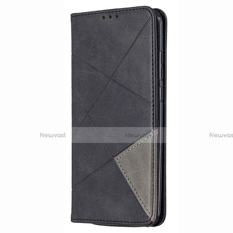 Leather Case Stands Flip Cover T02 Holder for Huawei P Smart (2020) Black