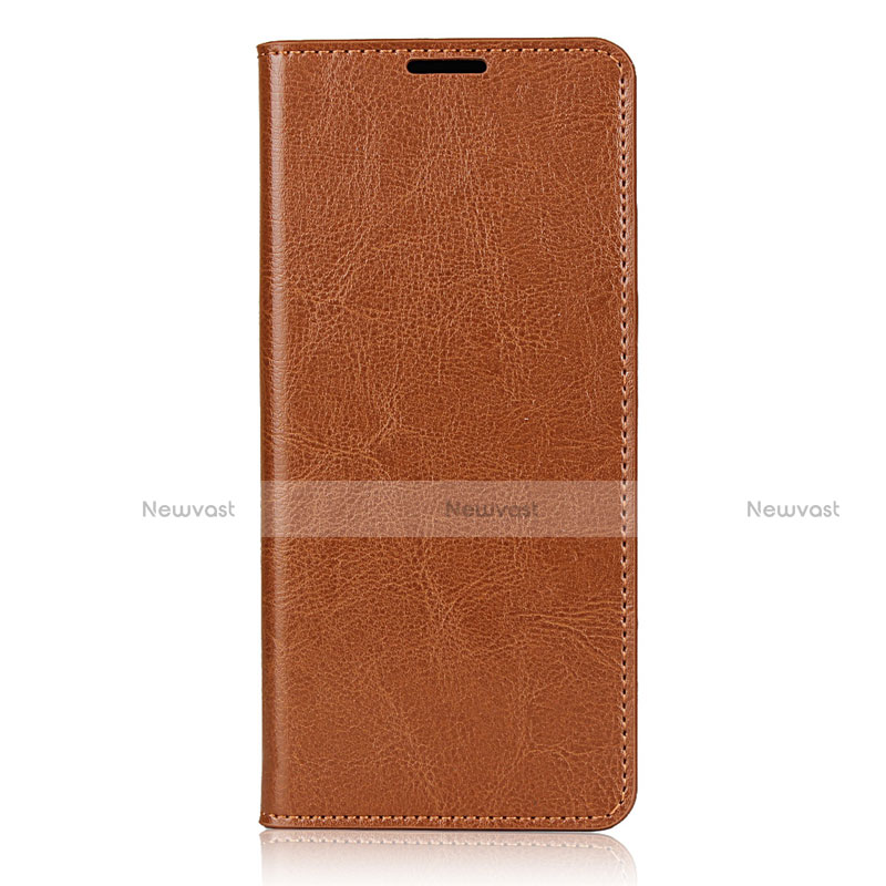 Leather Case Stands Flip Cover T02 Holder for Oppo Find X2 Neo Orange