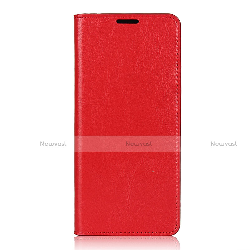 Leather Case Stands Flip Cover T02 Holder for Oppo Find X2 Neo Red