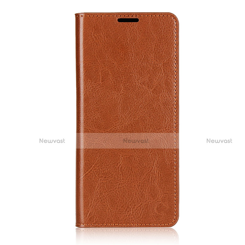 Leather Case Stands Flip Cover T02 Holder for Oppo Find X2 Pro Orange