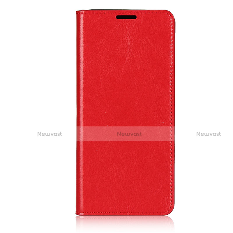 Leather Case Stands Flip Cover T02 Holder for Oppo Find X2 Pro Red