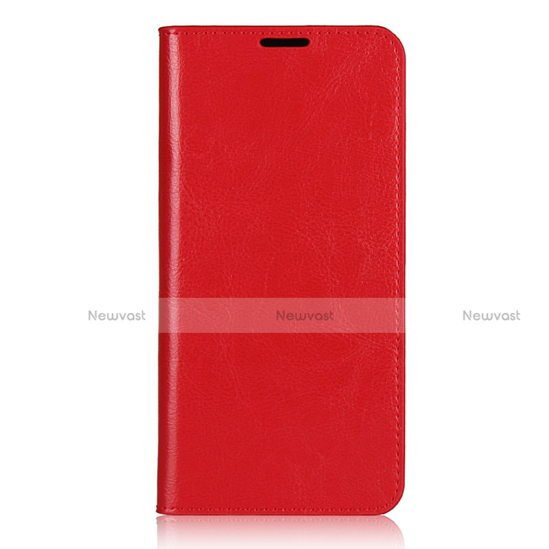 Leather Case Stands Flip Cover T02 Holder for Oppo K7 5G Red