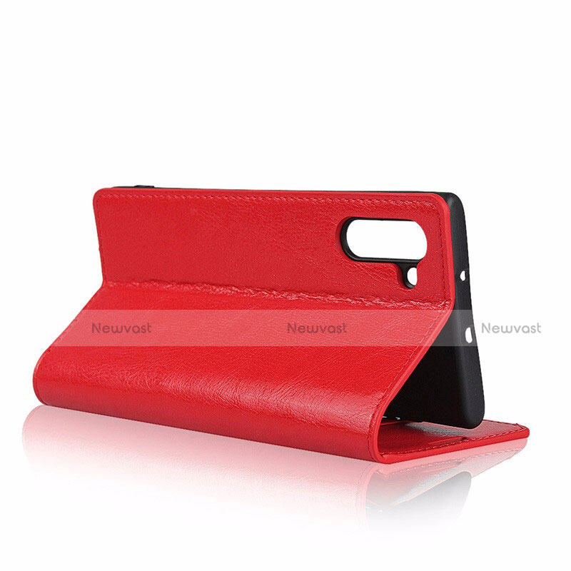 Leather Case Stands Flip Cover T02 Holder for Samsung Galaxy Note 10 5G