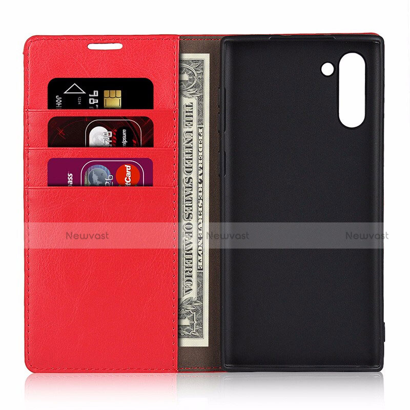 Leather Case Stands Flip Cover T02 Holder for Samsung Galaxy Note 10 5G