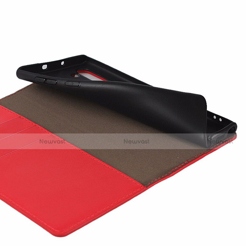 Leather Case Stands Flip Cover T02 Holder for Samsung Galaxy Note 10 5G