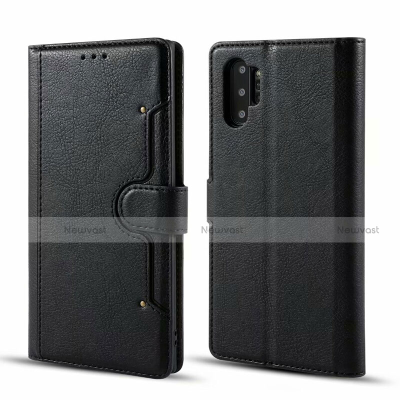 Leather Case Stands Flip Cover T02 Holder for Samsung Galaxy Note 10 Plus