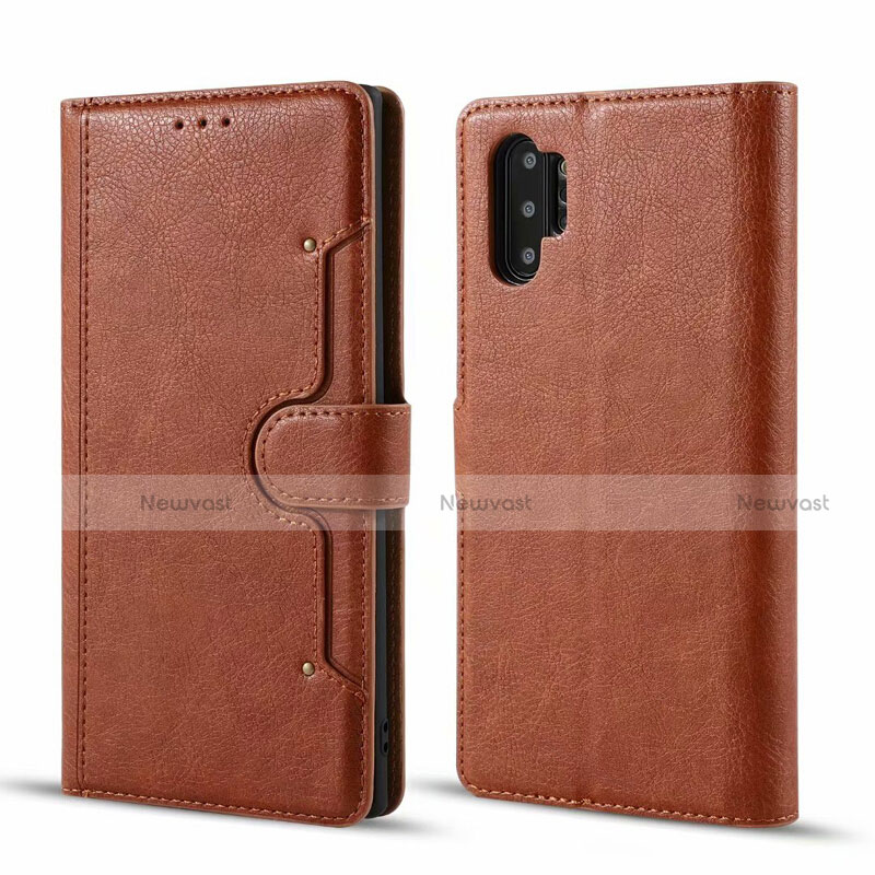 Leather Case Stands Flip Cover T02 Holder for Samsung Galaxy Note 10 Plus