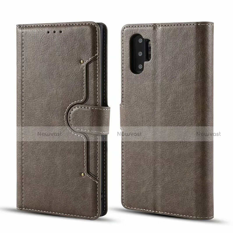 Leather Case Stands Flip Cover T02 Holder for Samsung Galaxy Note 10 Plus 5G