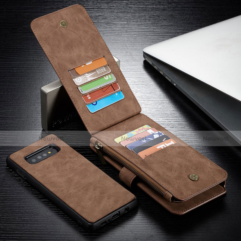 Leather Case Stands Flip Cover T02 Holder for Samsung Galaxy S10