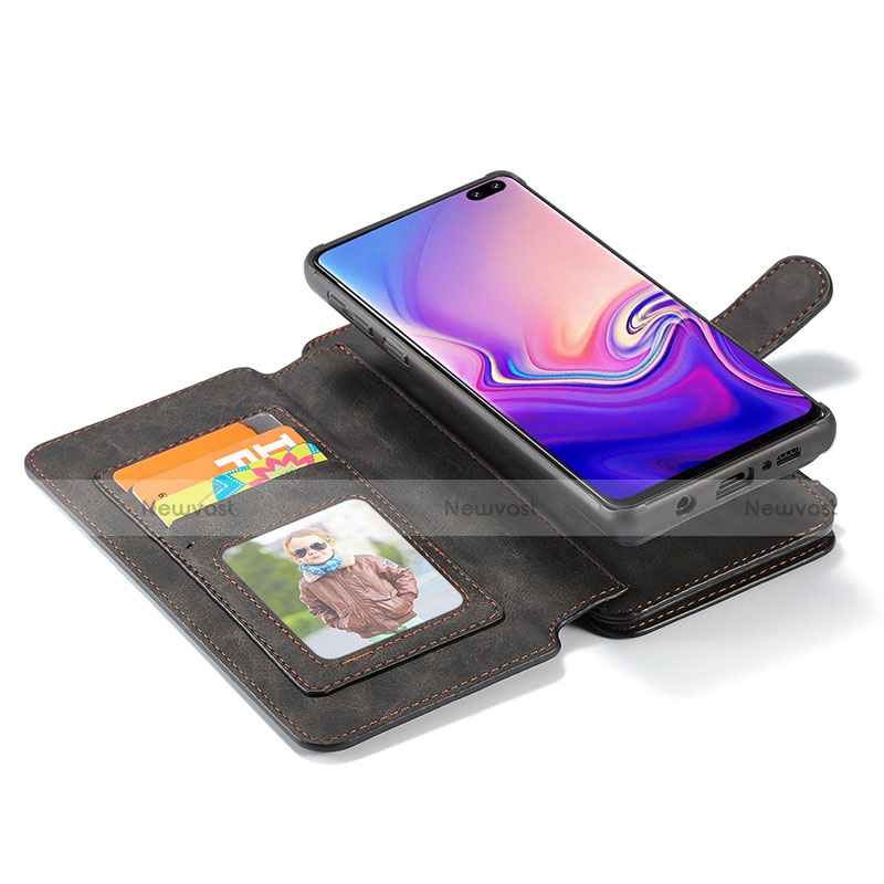 Leather Case Stands Flip Cover T02 Holder for Samsung Galaxy S10 5G