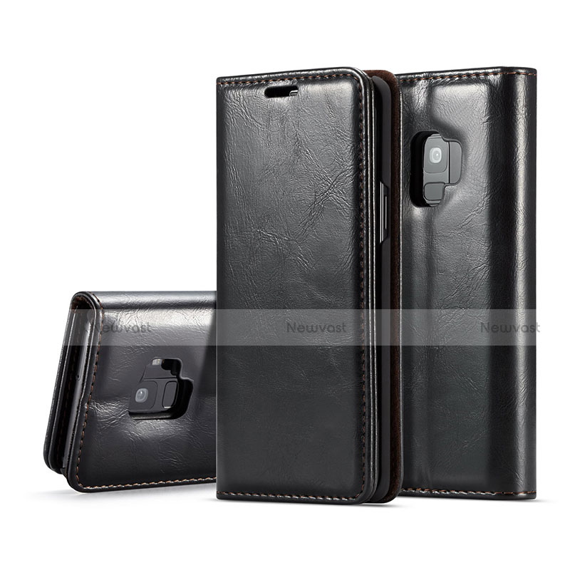 Leather Case Stands Flip Cover T02 Holder for Samsung Galaxy S9