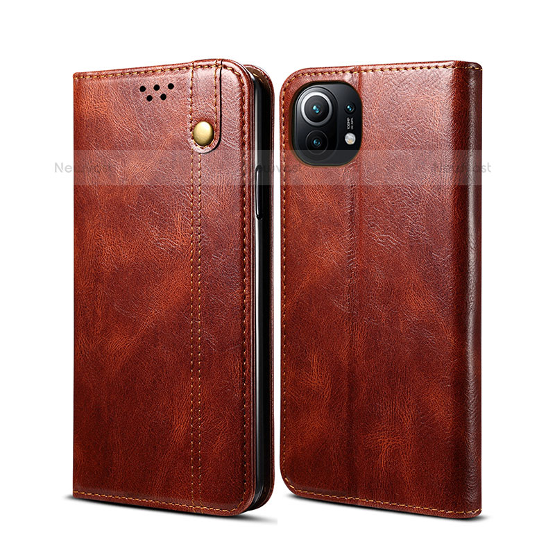 Leather Case Stands Flip Cover T02 Holder for Xiaomi Mi 11 Lite 5G