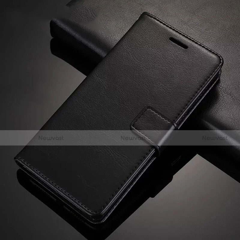 Leather Case Stands Flip Cover T02 Holder for Xiaomi Redmi Note 8 (2021) Black