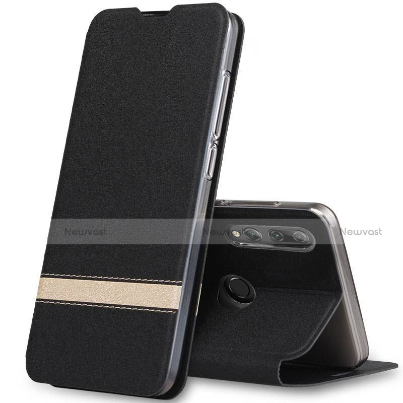Leather Case Stands Flip Cover T03 Holder for Huawei Honor 20i Black