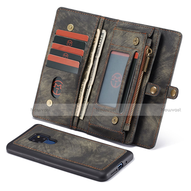 Leather Case Stands Flip Cover T03 Holder for Huawei Mate 20 Black