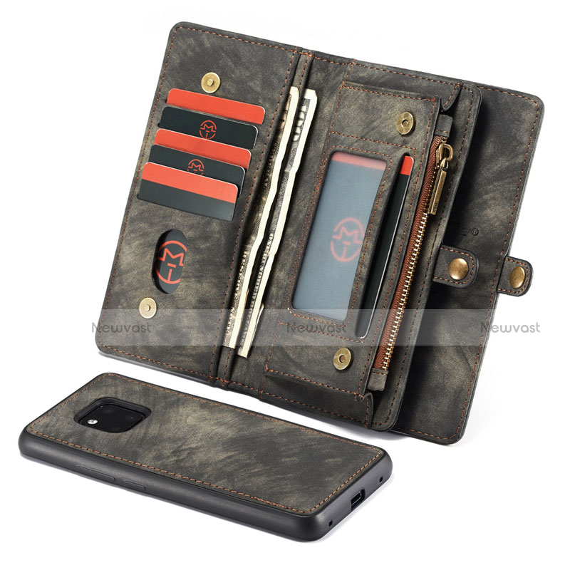 Leather Case Stands Flip Cover T03 Holder for Huawei Mate 20 Pro Black