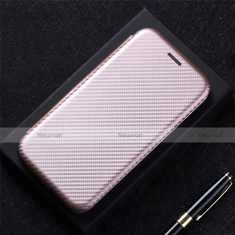 Leather Case Stands Flip Cover T03 Holder for Huawei Mate 40E Pro 5G Rose Gold