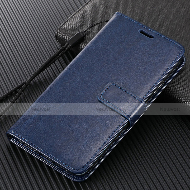 Leather Case Stands Flip Cover T03 Holder for Huawei Nova 7 SE 5G Blue