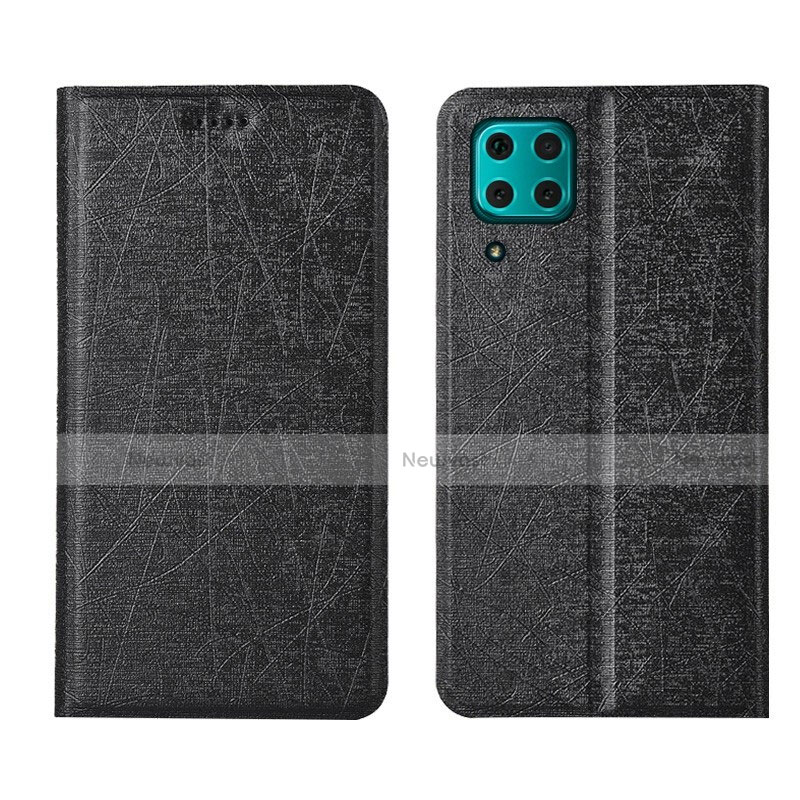 Leather Case Stands Flip Cover T03 Holder for Huawei Nova 7i Black