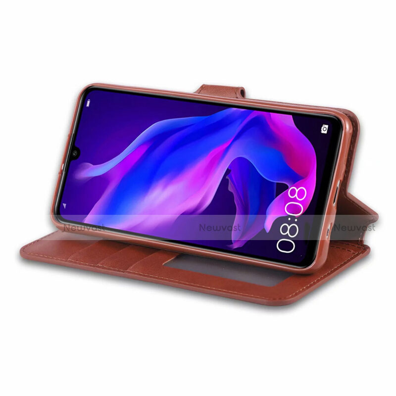 Leather Case Stands Flip Cover T03 Holder for Huawei P30 Lite New Edition