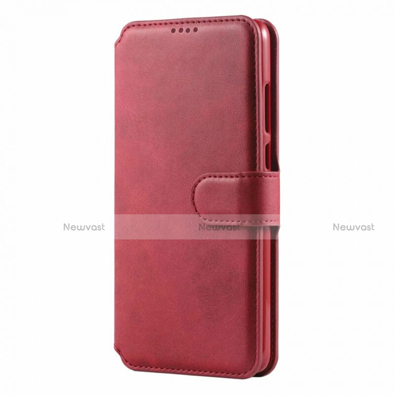 Leather Case Stands Flip Cover T03 Holder for Huawei P30 Lite New Edition Red