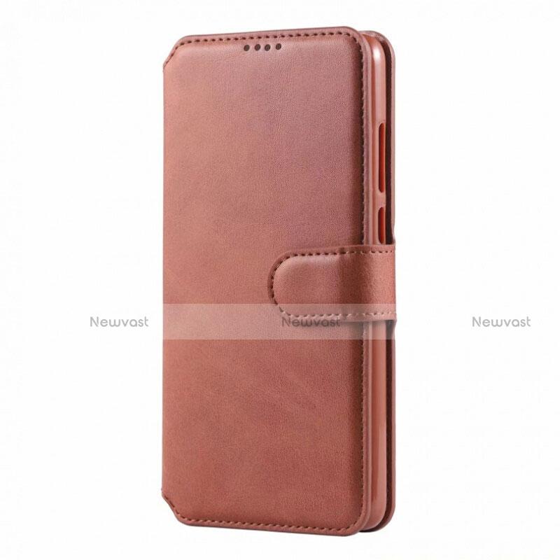 Leather Case Stands Flip Cover T03 Holder for Huawei P30 Lite Orange