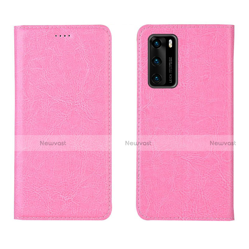 Leather Case Stands Flip Cover T03 Holder for Huawei P40