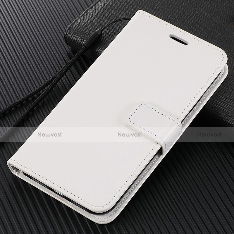 Leather Case Stands Flip Cover T03 Holder for Huawei P40 Lite 5G White