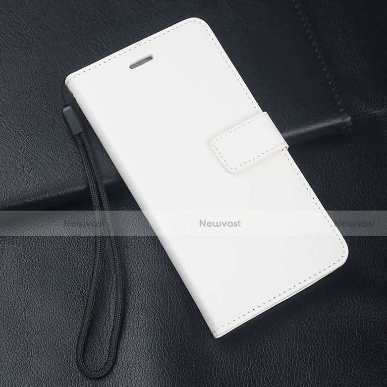 Leather Case Stands Flip Cover T03 Holder for Oppo R17 Pro White