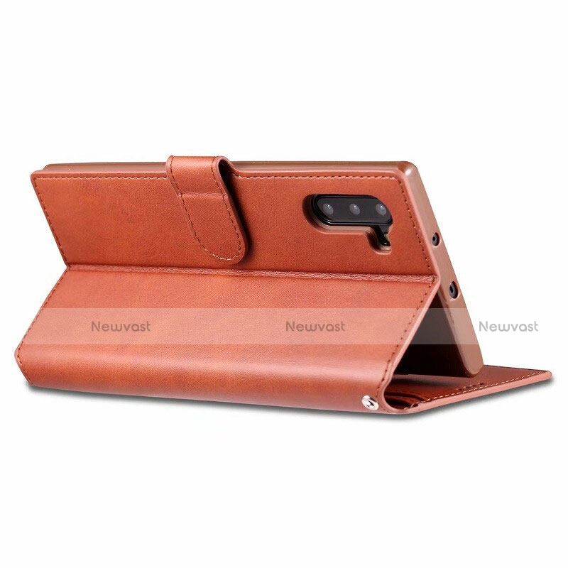 Leather Case Stands Flip Cover T03 Holder for Samsung Galaxy Note 10 5G