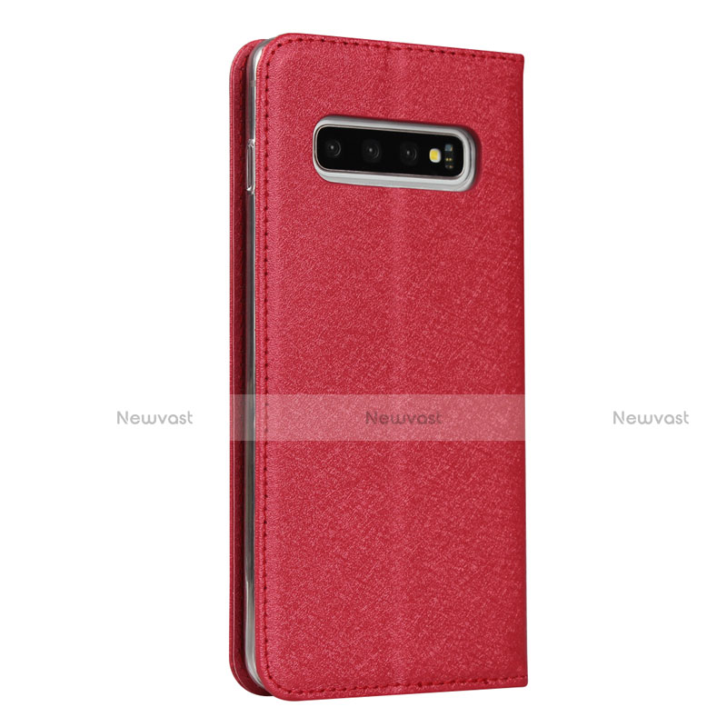 Leather Case Stands Flip Cover T03 Holder for Samsung Galaxy S10