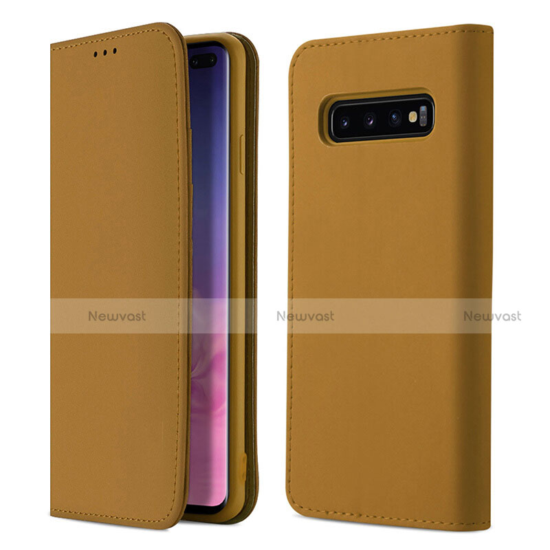 Leather Case Stands Flip Cover T03 Holder for Samsung Galaxy S10 Plus