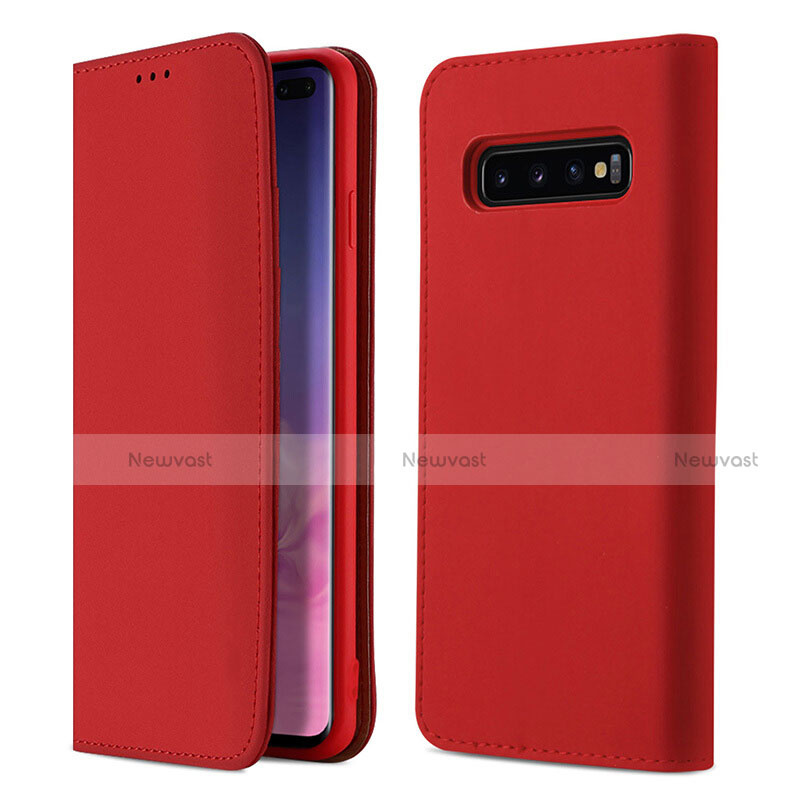 Leather Case Stands Flip Cover T03 Holder for Samsung Galaxy S10 Plus