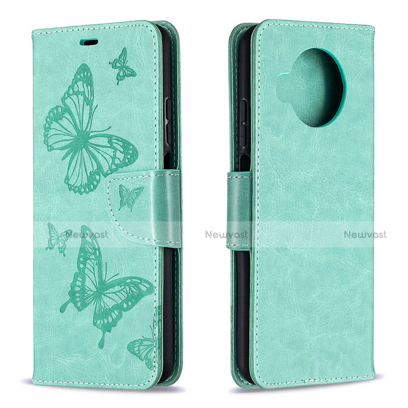 Leather Case Stands Flip Cover T03 Holder for Xiaomi Mi 10i 5G Matcha Green