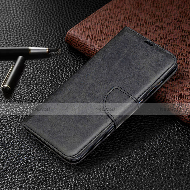 Leather Case Stands Flip Cover T03 Holder for Xiaomi Redmi 10X 4G Black