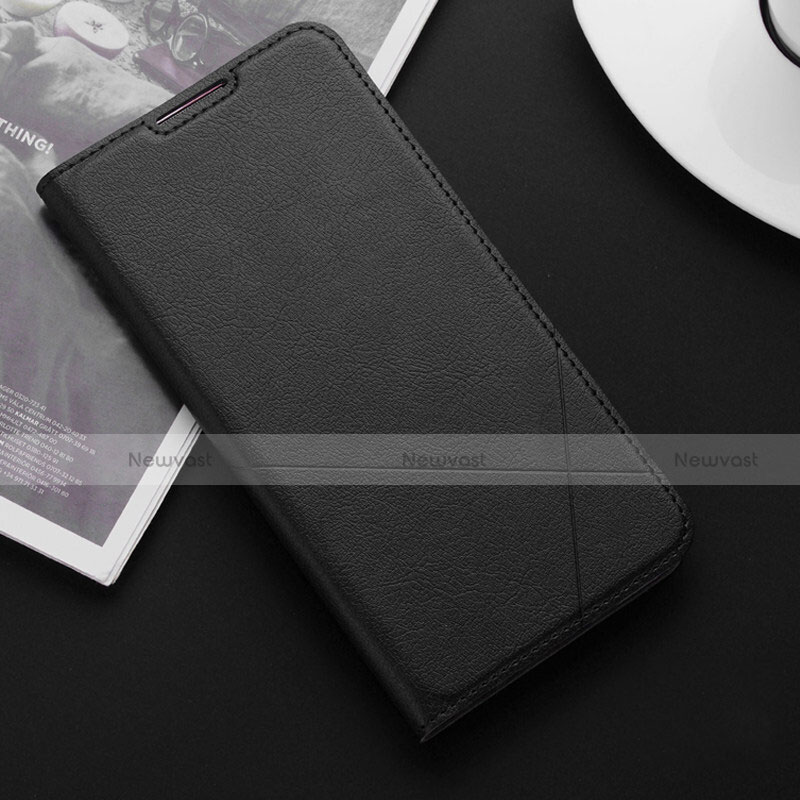 Leather Case Stands Flip Cover T04 Holder for Huawei Honor 20i Black