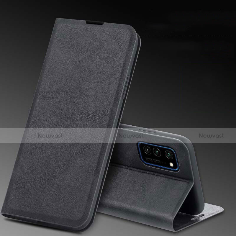 Leather Case Stands Flip Cover T04 Holder for Huawei Honor View 30 5G Black