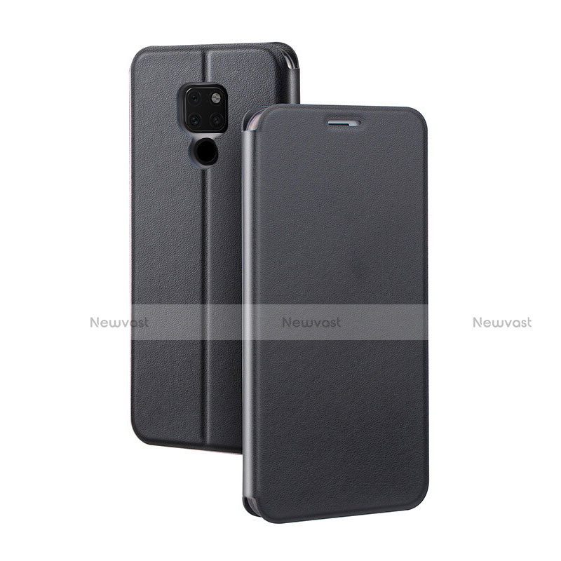 Leather Case Stands Flip Cover T04 Holder for Huawei Mate 20 X 5G Black