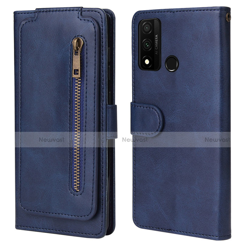 Leather Case Stands Flip Cover T04 Holder for Huawei Nova Lite 3 Plus Blue