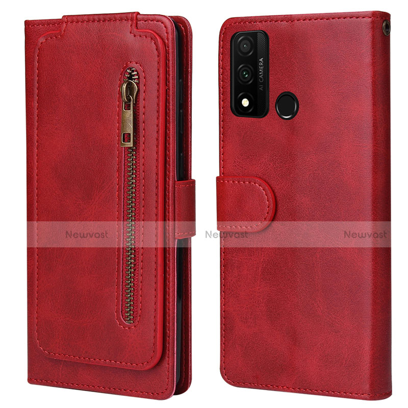 Leather Case Stands Flip Cover T04 Holder for Huawei Nova Lite 3 Plus Red