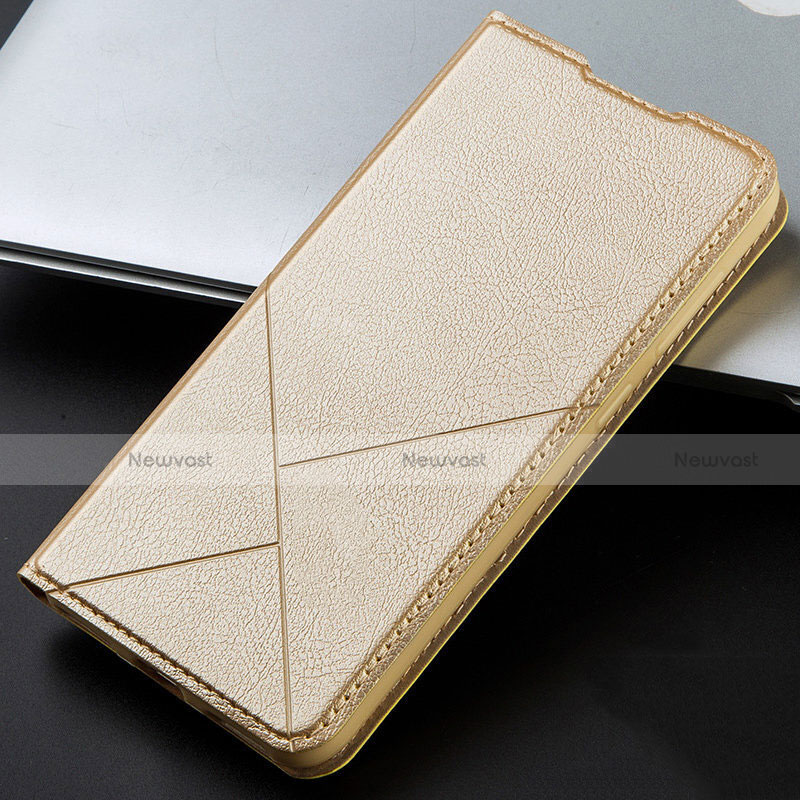 Leather Case Stands Flip Cover T04 Holder for Huawei P30 Gold