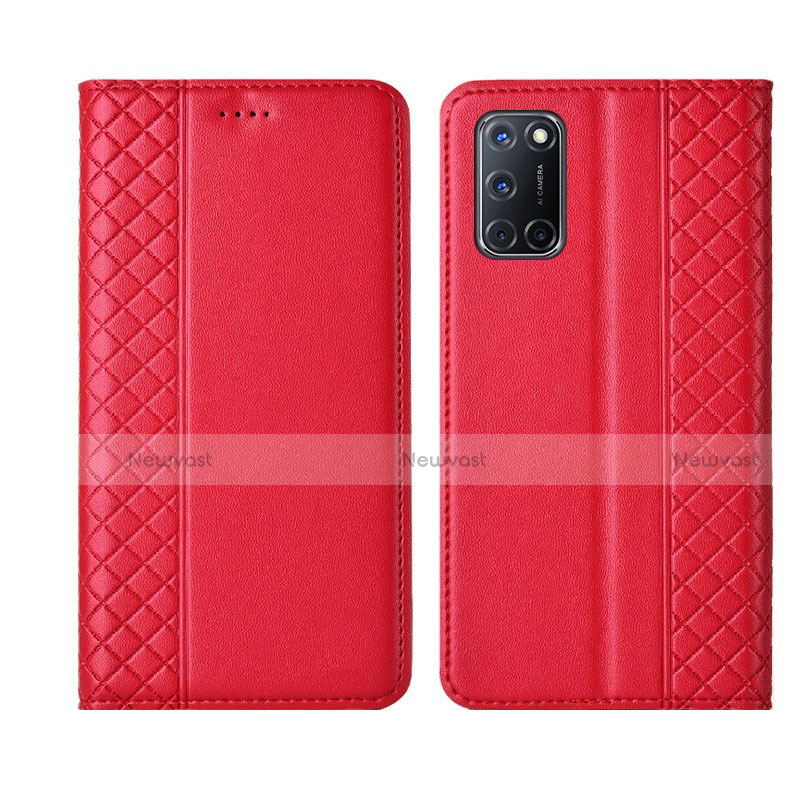 Leather Case Stands Flip Cover T04 Holder for Oppo A92