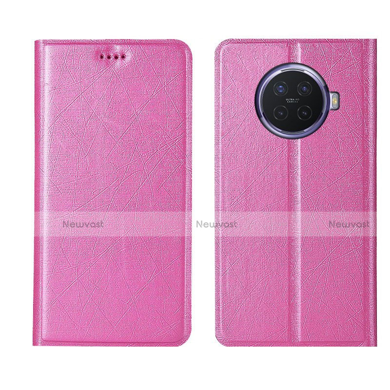 Leather Case Stands Flip Cover T04 Holder for Oppo Ace2 Pink