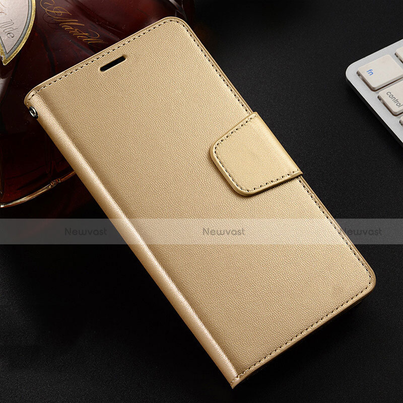 Leather Case Stands Flip Cover T04 Holder for Oppo R17 Pro Gold