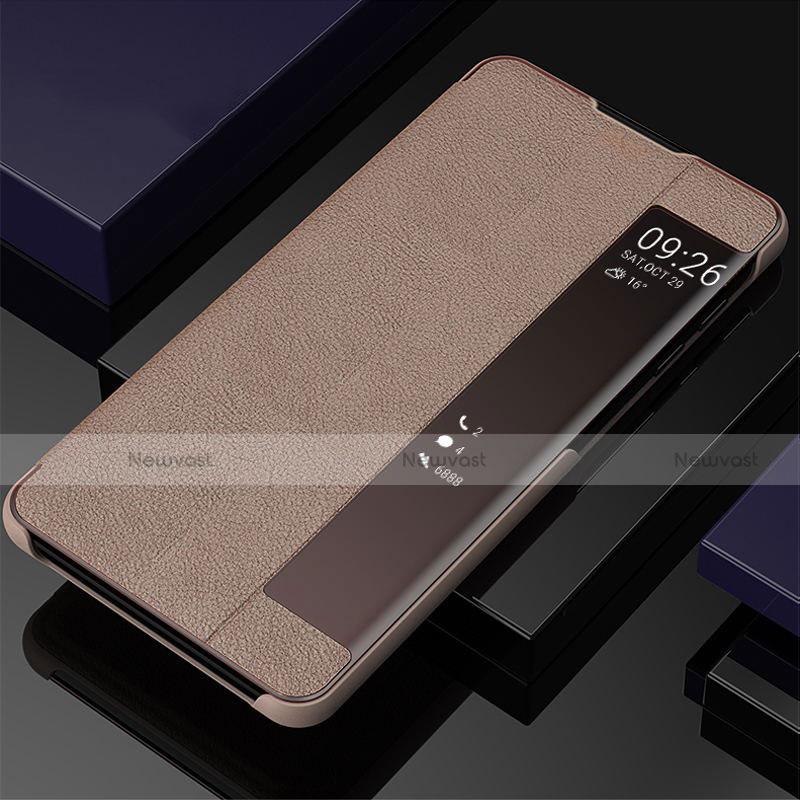 Leather Case Stands Flip Cover T04 Holder for Samsung Galaxy Note 10 Plus 5G Rose Gold