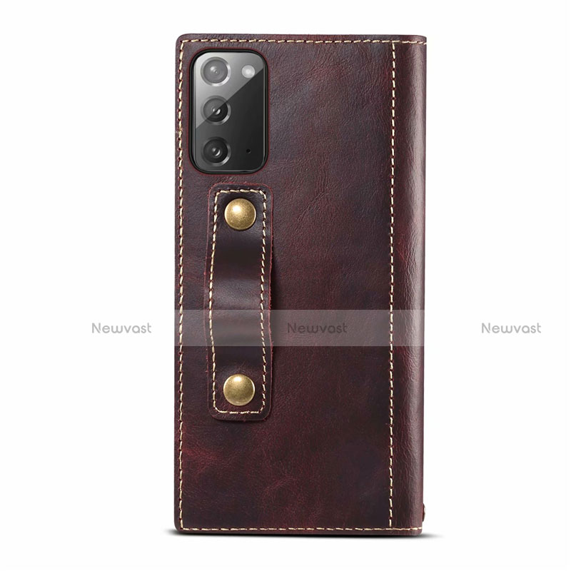 Leather Case Stands Flip Cover T04 Holder for Samsung Galaxy Note 20 5G